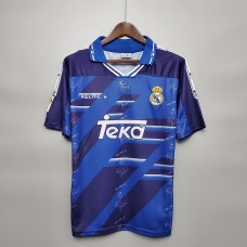 Real Madrid 94/96 Away Blue Soccer Jersey